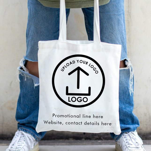Enkel modern Professionell - Logotyp och text för  Tygkasse (Simple Modern Professional Business Logo & Text Tote Bag)