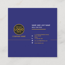 Enkel Modern Professionell Mörk Färg lägger till L Fyrkantigt Visitkort