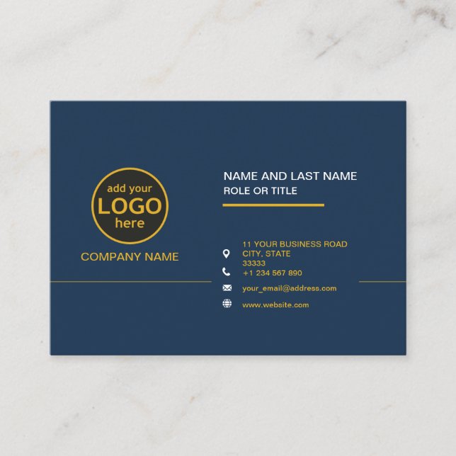 Enkel Modern Professionell Mörk Färg lägger till L Visitkort (Framsida)