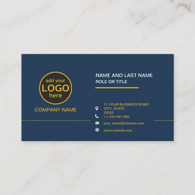 Enkel Modern Professionell Mörk Färg lägger till L Visitkort (Framsida)