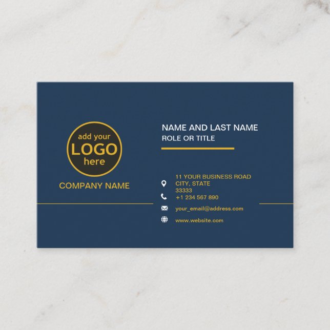 Enkel Modern Professionell Mörk Färg lägger till L Visitkort (Framsida)