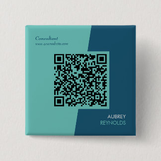 Enkel modern Professionell QR-kodblå Grönt Knapp
