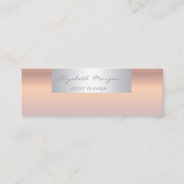 Enkel Modern Professionell Roséguld Mini Visitkort (Framsida)
