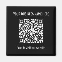 Enkel modern QR-kodruta, svart magnet