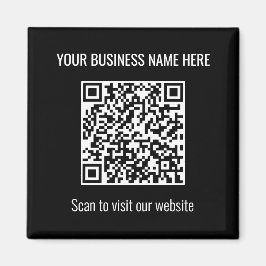 Enkel modern QR-kodruta, svart magnet