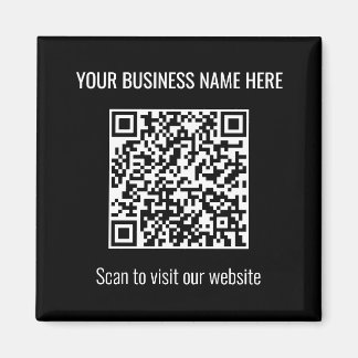 Enkel modern QR-kodruta, svart magnet