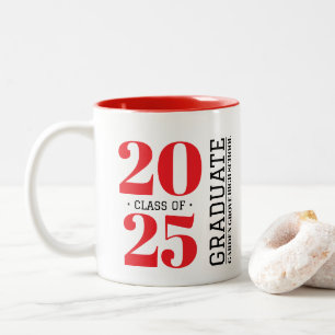 Enkel Modern RED Studenten Ceramic Mugg