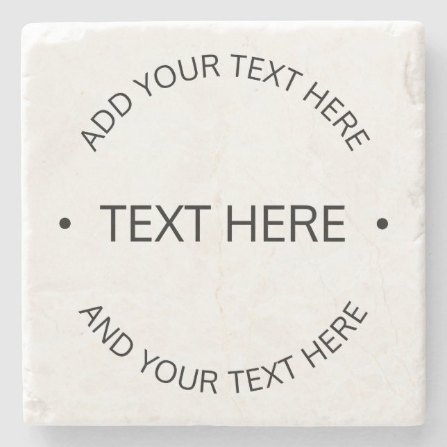 Enkel modern redigerbar text | Vit & Svart Stenunderlägg (Framsidan)