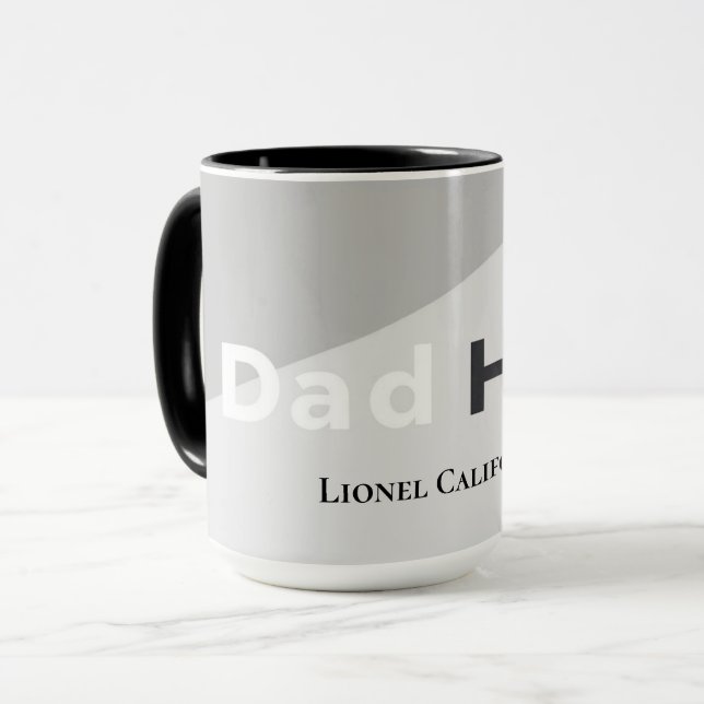 Enkel Modern Ren Minimalistisk Pappa Hjälte Presen Mugg (Framsida vänster)