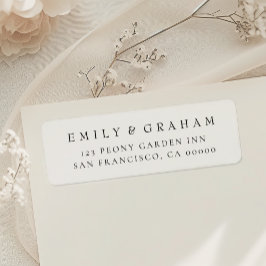 Enkel modern Returadress Etikett