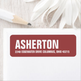 Enkel modern returadress etikett