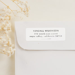 Enkel modern Returadress för serietypgrafi Returadress Etikett