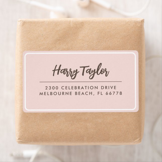 Enkel Modern Returadress för skript Fraktsedel (Insitu)