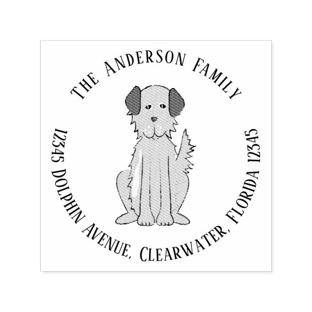 Enkel modern Returadress för sött Hund Självfärgande Stämpel (Design)