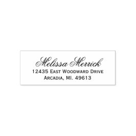 Enkel Modern Returadress Rubber Frimärke Självfärgande Stämpel