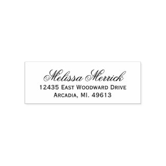 Enkel Modern Returadress Rubber Frimärke Självfärgande Stämpel