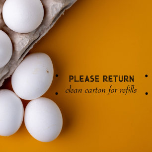 Enkel Modern Returkartong Ägg Carton Farmhouse Självfärgande Stämpel