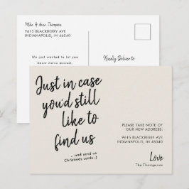 Enkel Modern Rolig Kräm Flyttmeddelande Vykort