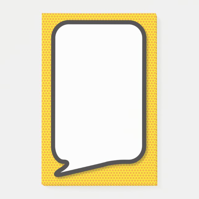 Enkel Modern Rollig Serietal Bubbla Post-it Block (Framsida)