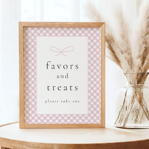 Enkel, modern, Rosa, babyskylt Poster