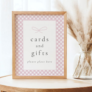 Enkel, modern, Rosa, babyskylt Poster