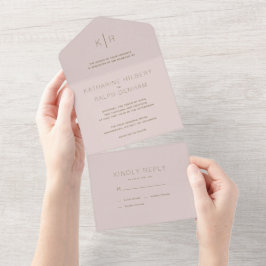 Enkel modern Rosa Beige Bröllop