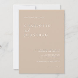 Enkel Modern Rosa-bröllopsinbjudan för skript Inbjudningar