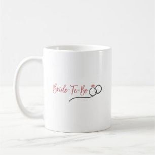 Enkel Modern Rosa Brud Att Bli Chic Brudtjej Kaffemugg