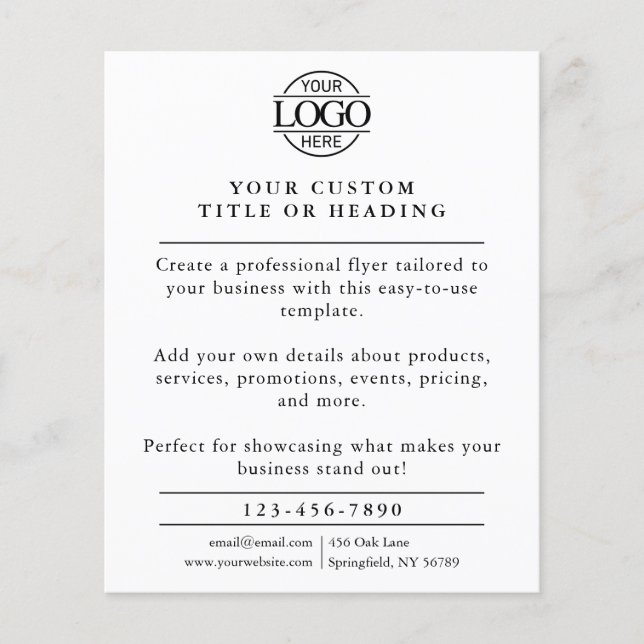 Enkel, modern Rosa Business Logotyp - främjande Flygblad (Framsidan)