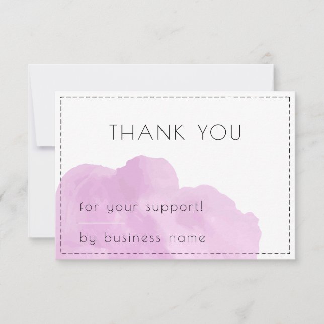 Enkel Modern Rosa Business Tackkort Card Tack Kort (Framsida)