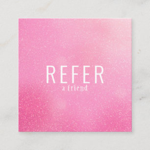 Enkel Modern Rosa Glitter Rabattkort