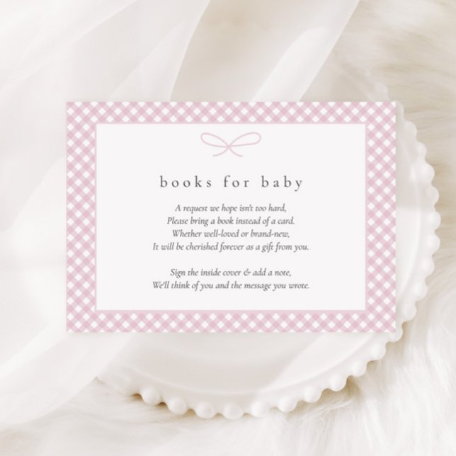 Enkel Modern Rosa Play Bow Bokar för Baby Tilläggskort (Skapare uppladdad)