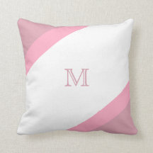 Enkel Modern Rosa Randig Monogram