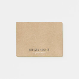 Enkel Modern Rustik Kraft Boho Post-it Block