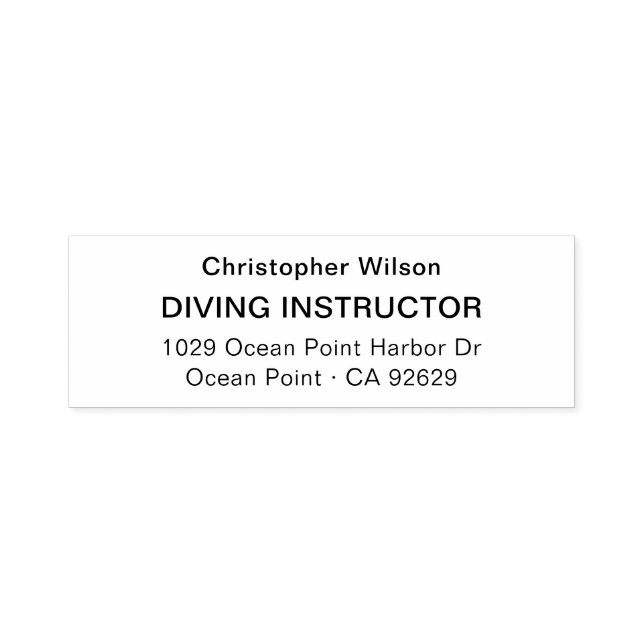 Enkel, modern Sans Serif Business | RETURADRESS Självfärgande Stämpel (Design)