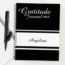 Enkel Modern Script Calligraphy Gratitude Journal