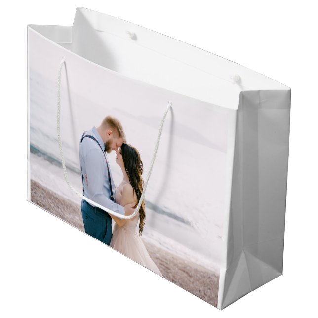 Enkel Modern Script Heart Bröllop Tack (Framsidan Vinklad)