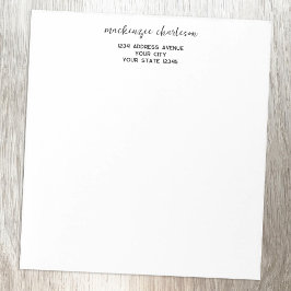 Enkel Modern Script Personlig Adress Anteckningsblock