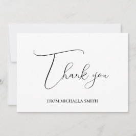 Enkel Modern Script Studenten-meddelande Tack Kort