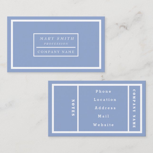 Enkel Modern Serenity Visitkort (Fram/baksida)