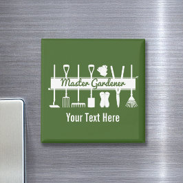 Enkel Modern Skoggrön Master Gardener Anpassad Magnet