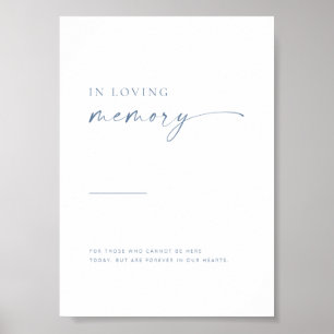 Enkel, modern skrift i signaturminnet Blå Poster