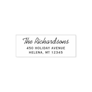 Enkel modern skript   Familj eller Bröllop Självfärgande Stämpel