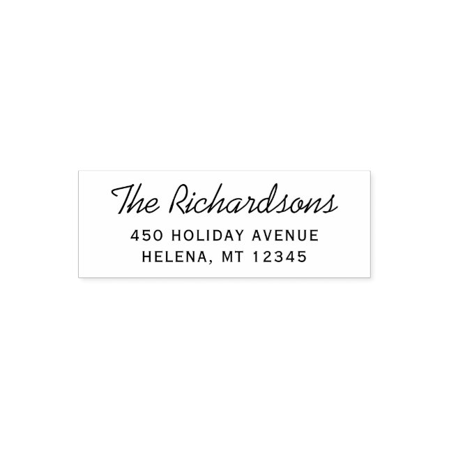 Enkel modern skript | Familj eller Bröllop Självfärgande Stämpel (Design)