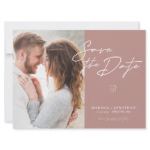 Enkel, modern skriptfoto Spara datum