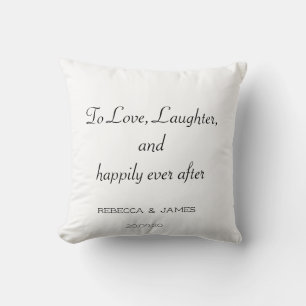 Enkel Modern Slogan Quote Bröllop Throw Cushion Kudde