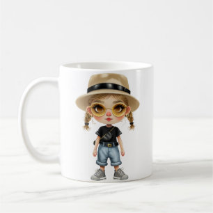 Enkel modern : Snyggt Girl Kaffemugg