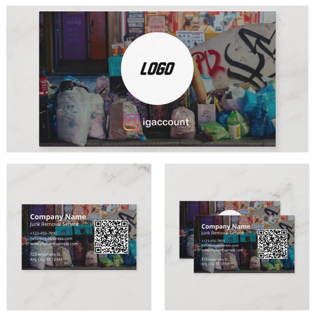 Enkel Modern Sophämtning Visitkort (Simple Modern Junk Removal Business Card
)