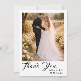 Enkel Modern Sportig Bröllopsfest För Par Tack Kort