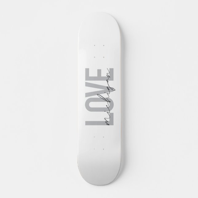 Enkel, modern, stads- och coola-utformning Kärlek  Mini Skateboard Bräda 18,5 Cm (Framsida)